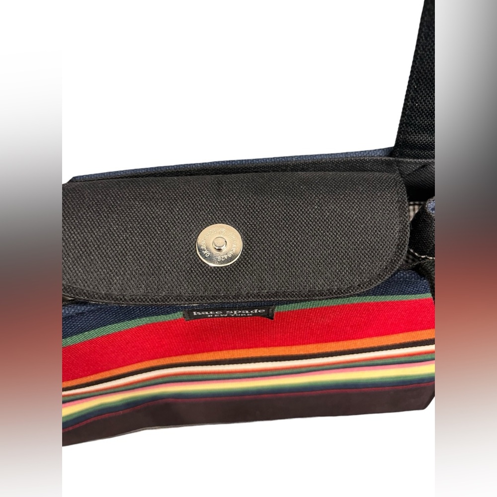 kate spade Multicolor Striped Shoulder Bag - Red, Yellow, Green, Navy, Black - Picture 5 of 9